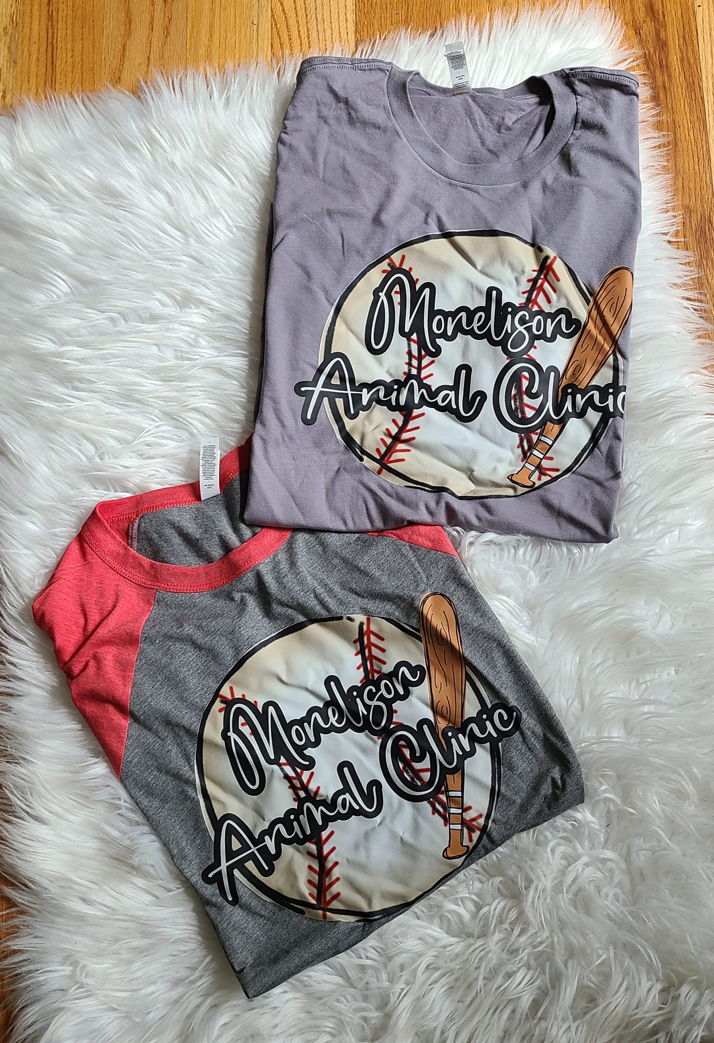 Custom and back baseball