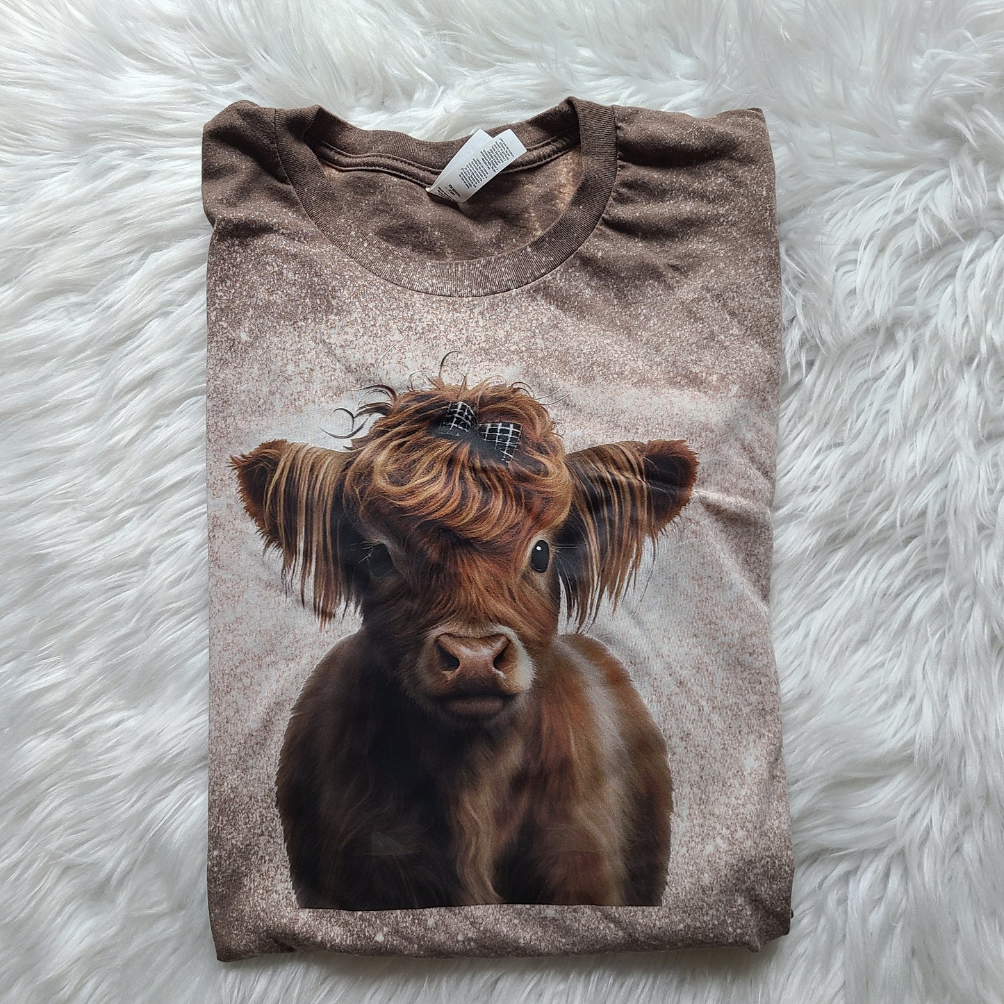 Plaid Bow Highland Cow