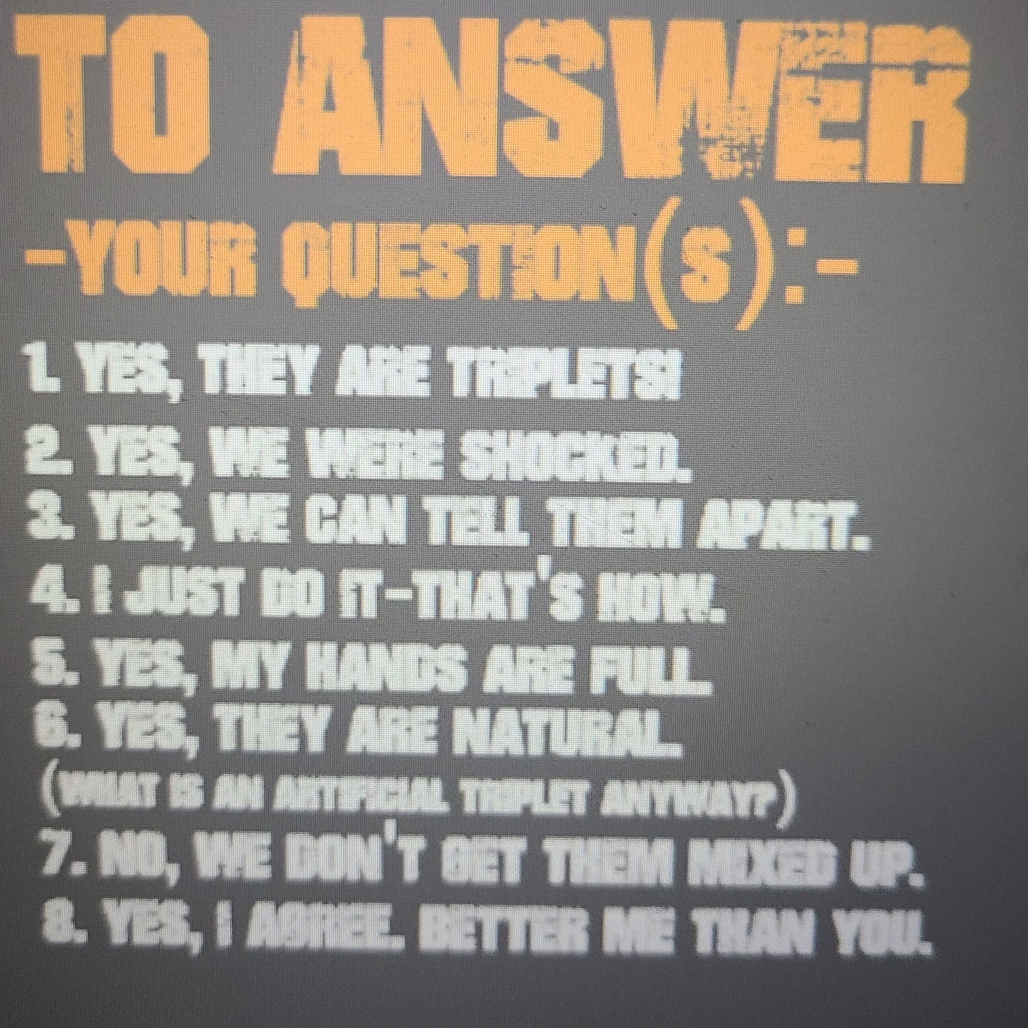 To anwser your question