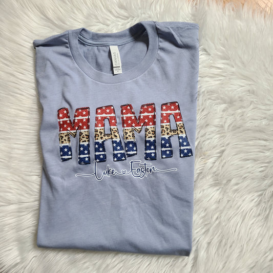 Personalized American Mama with Leopard