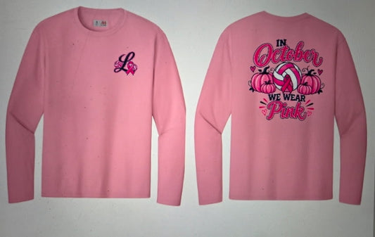 Liberty Volleyball Pink Out Front/Back