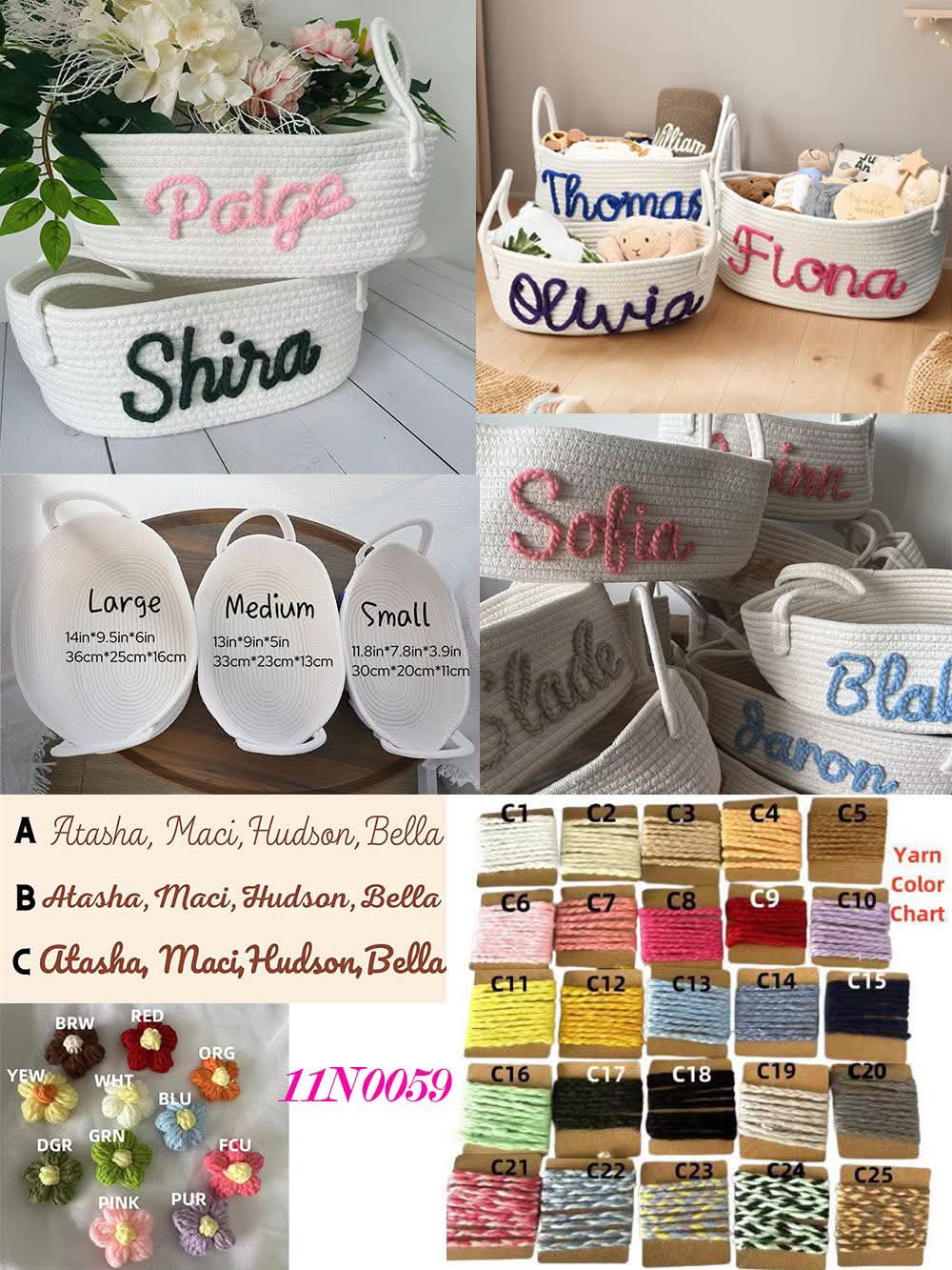 Custom Name Storage Basket