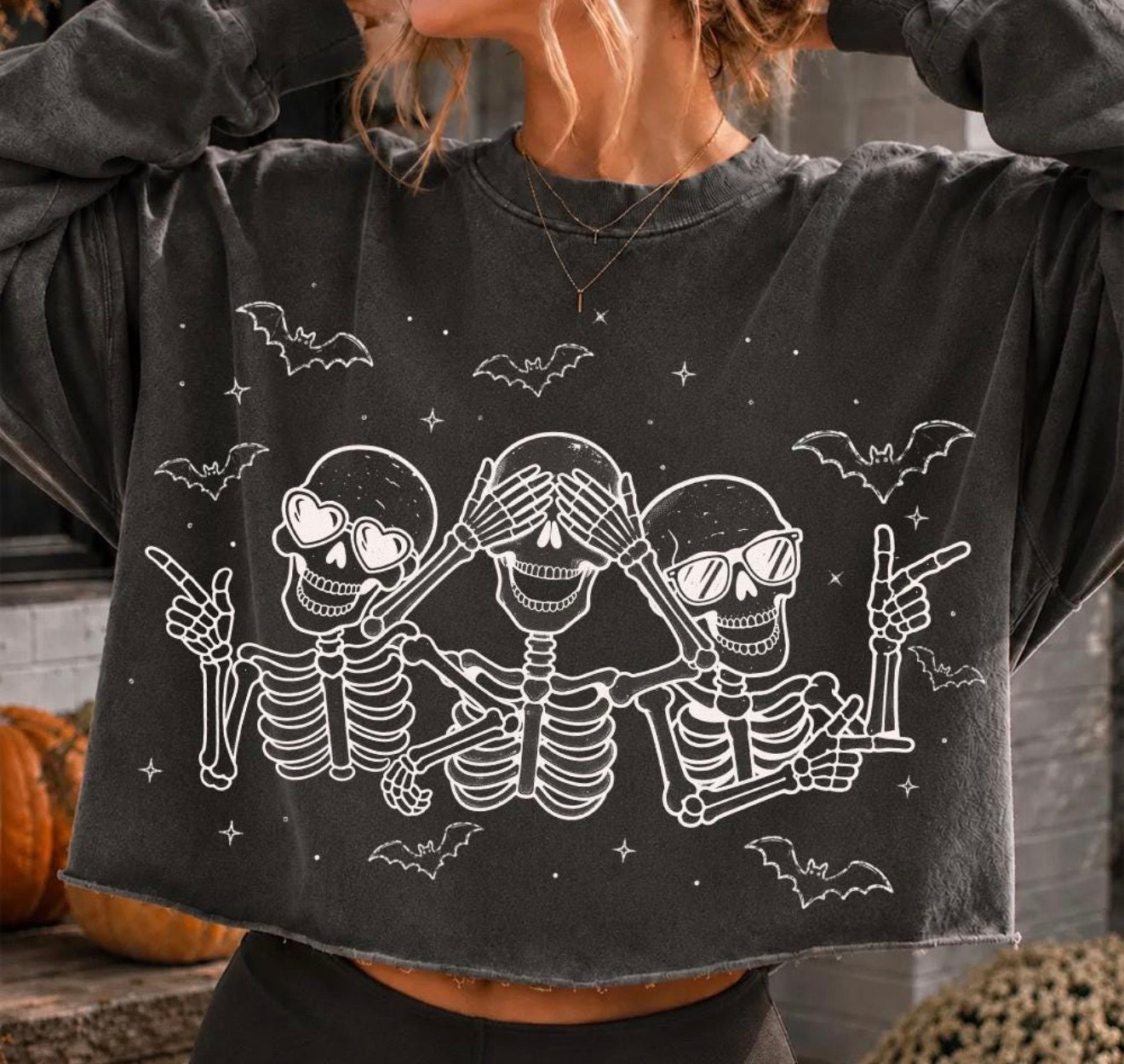 Halloween Skeleton Trio