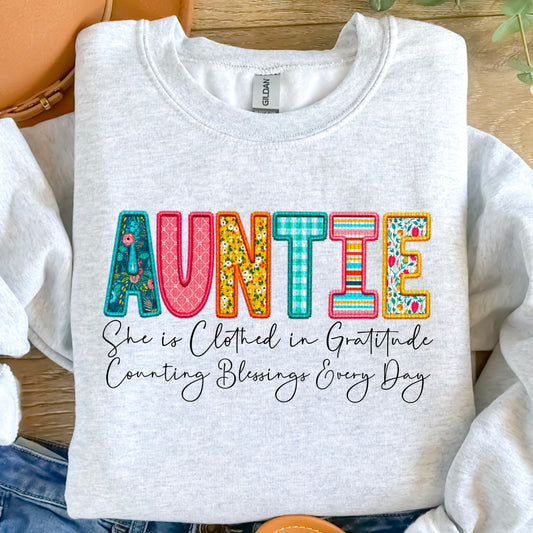 Auntie Clothed in Gratitude