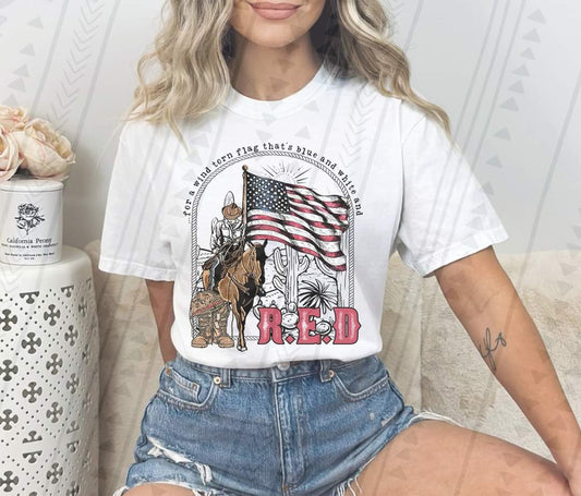 For a wind torn flag