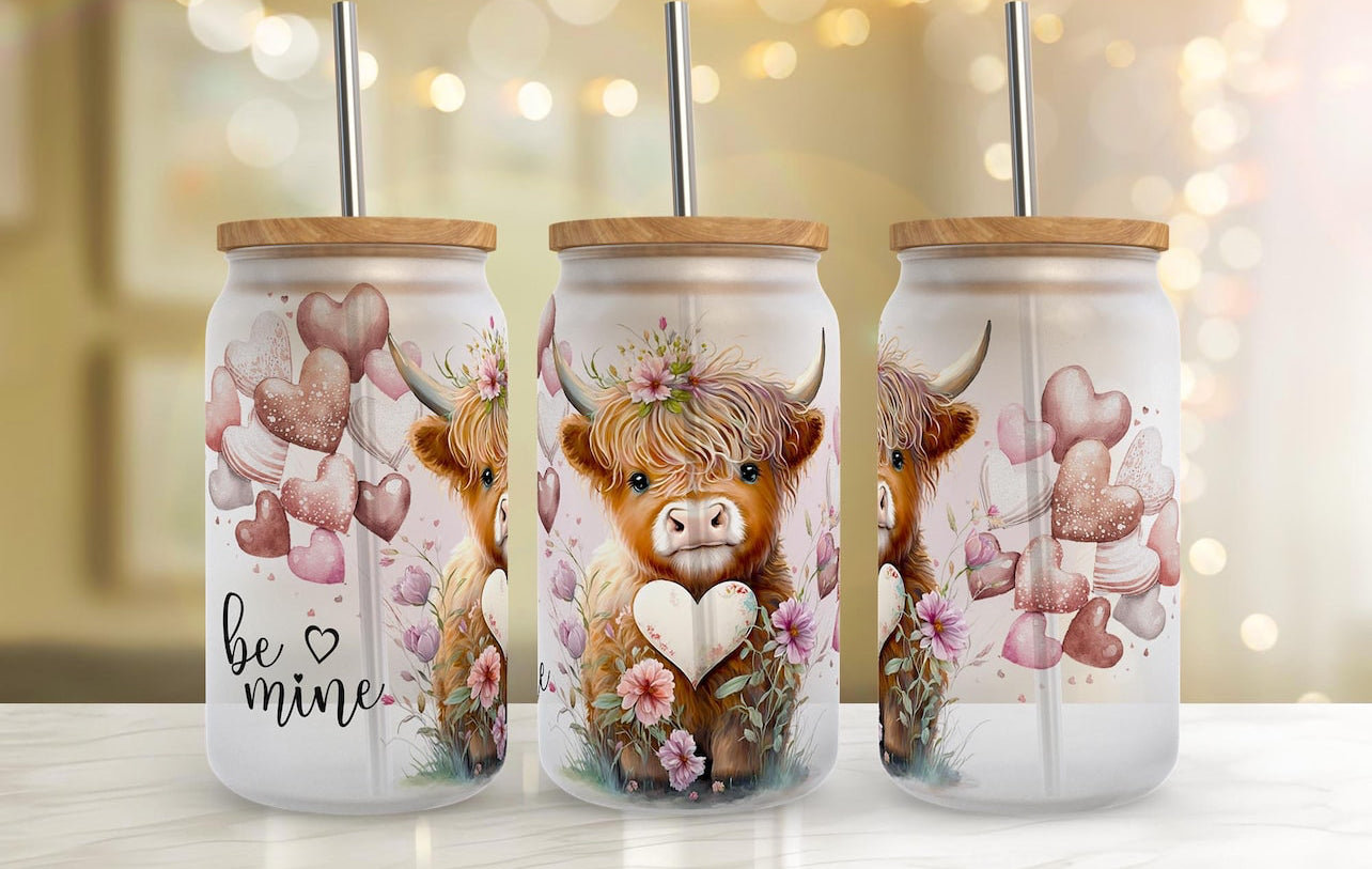 Valentine Cow Libby Glass