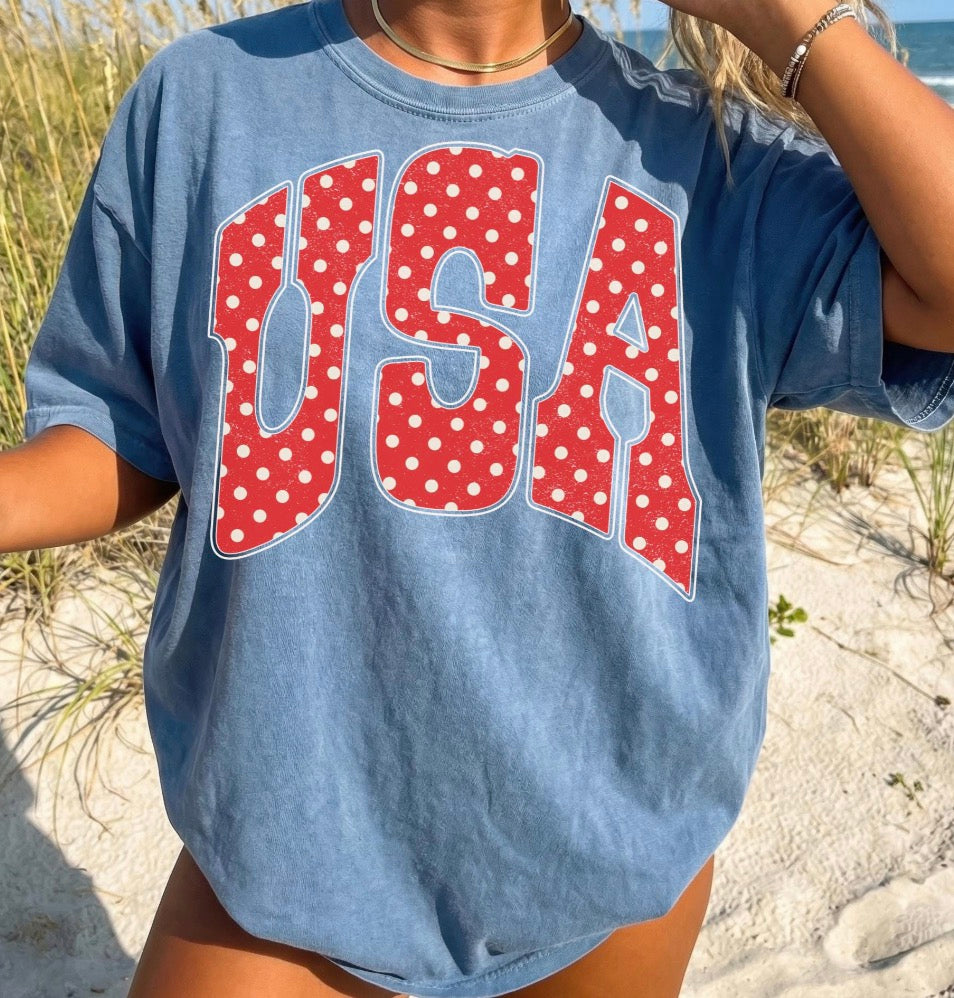 USA Red Polka Dot