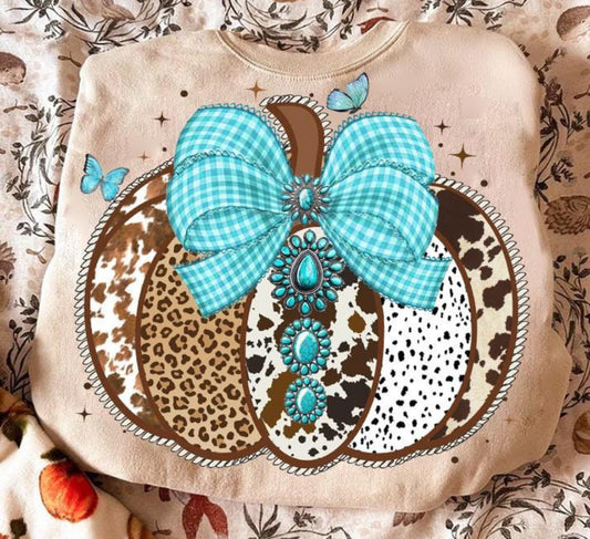 Preppy Western Fall Pumpkin