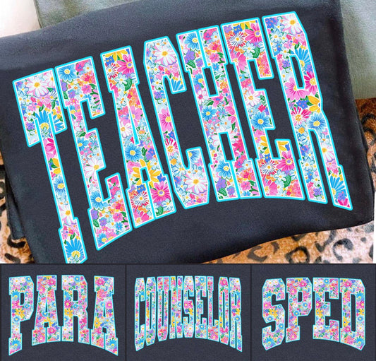 Retro Teacher Floral