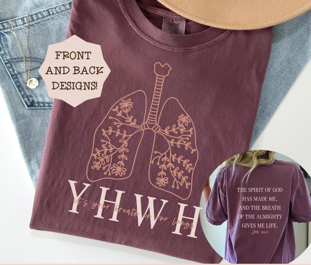 Floral YHWH Front/Back