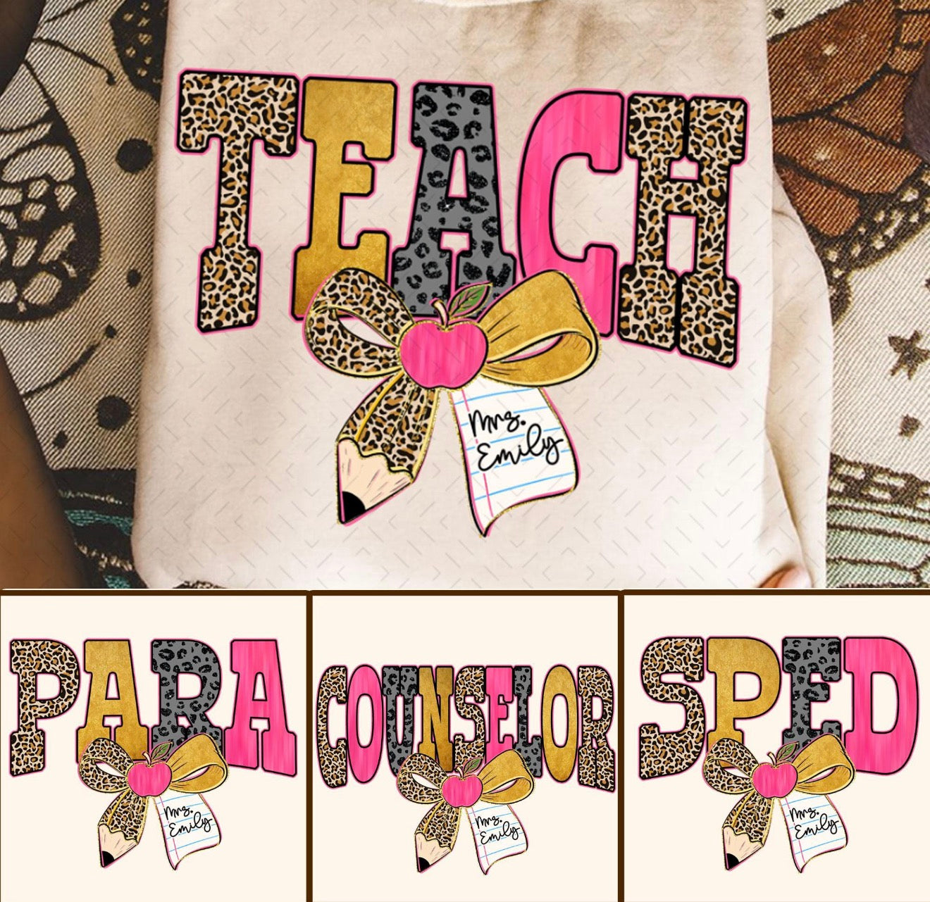 School Occupation Leopard Bow