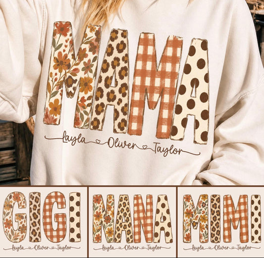 Personalized Preppy Custom Fall Mama