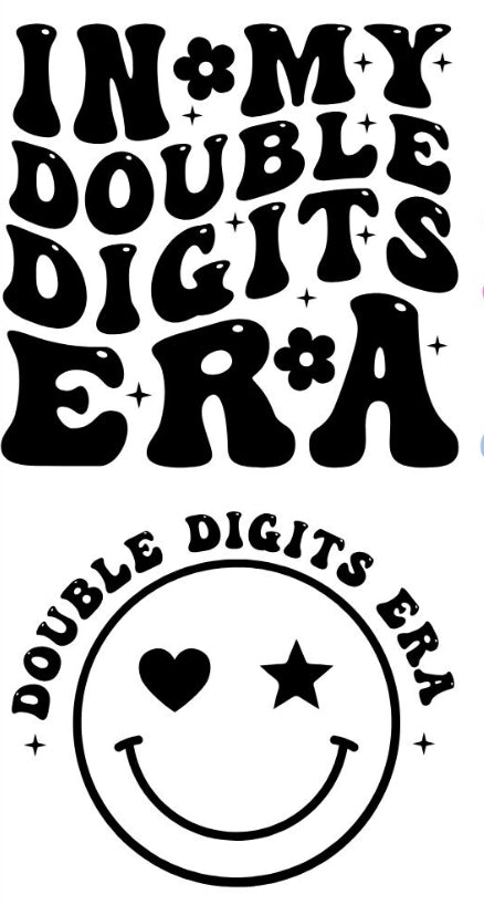 Double digit adult front back