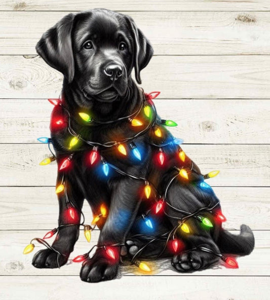 Christmas Black Lab