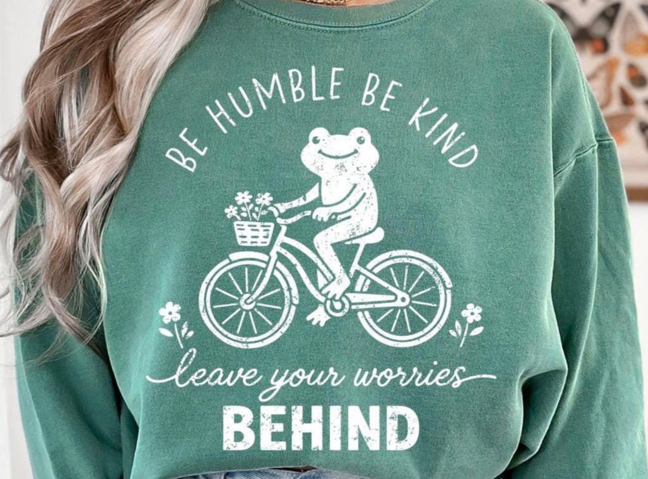 Be Humble Be Kind Frog Bicycle