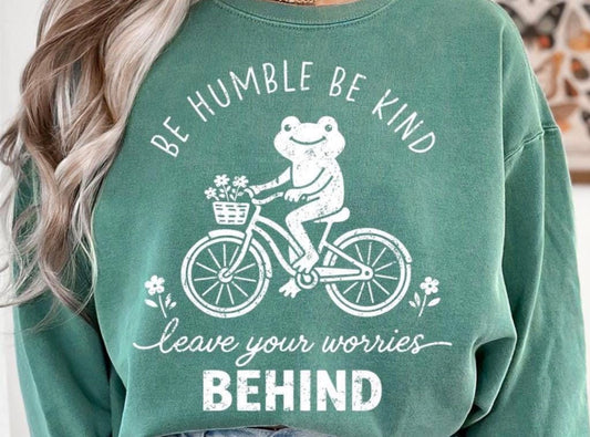 Be Humble Be Kind Frog Bicycle