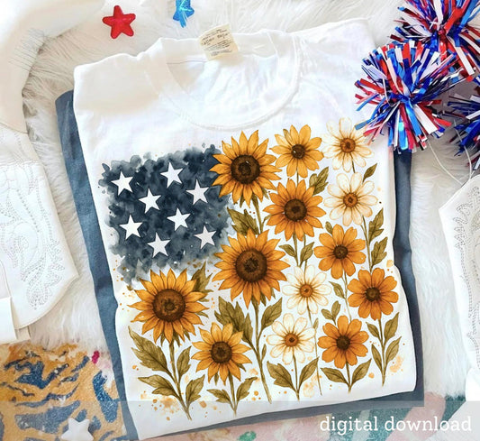 American Flag Sunflower