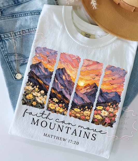 Christian Brushstroke Faith Can Move Mountains