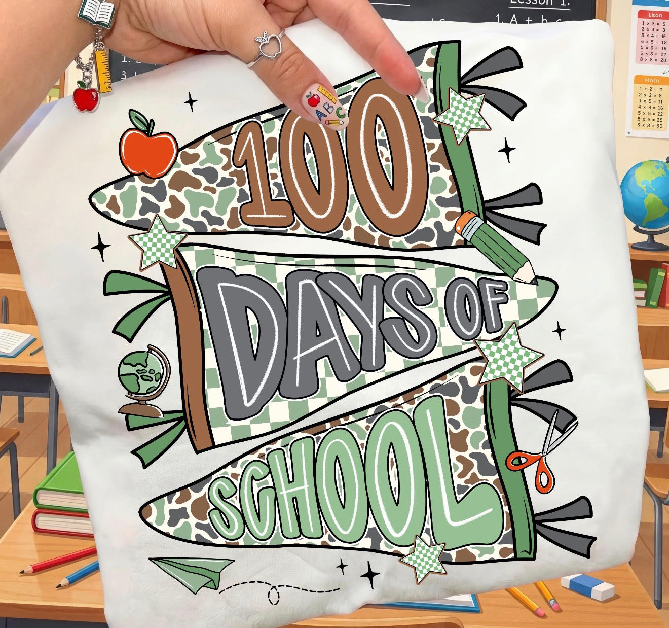100 Days of School Camo Youth