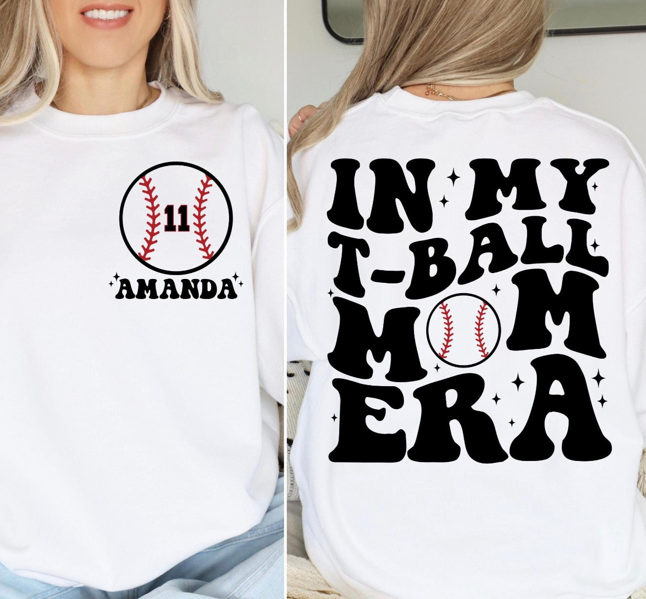 Custom T-Ball Mom Era Front/Back