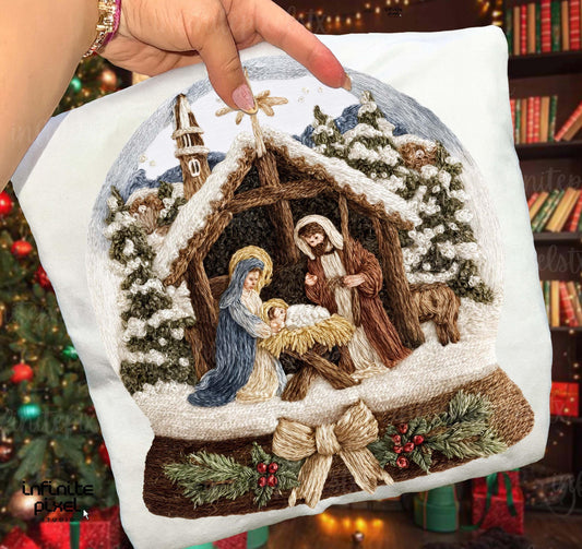 Yarn Nativity Manger