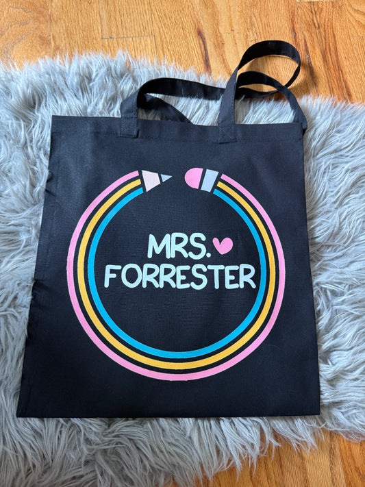 Personalized Teacher Tote