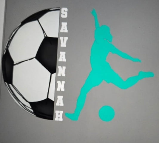 Soccer Player Car Decal