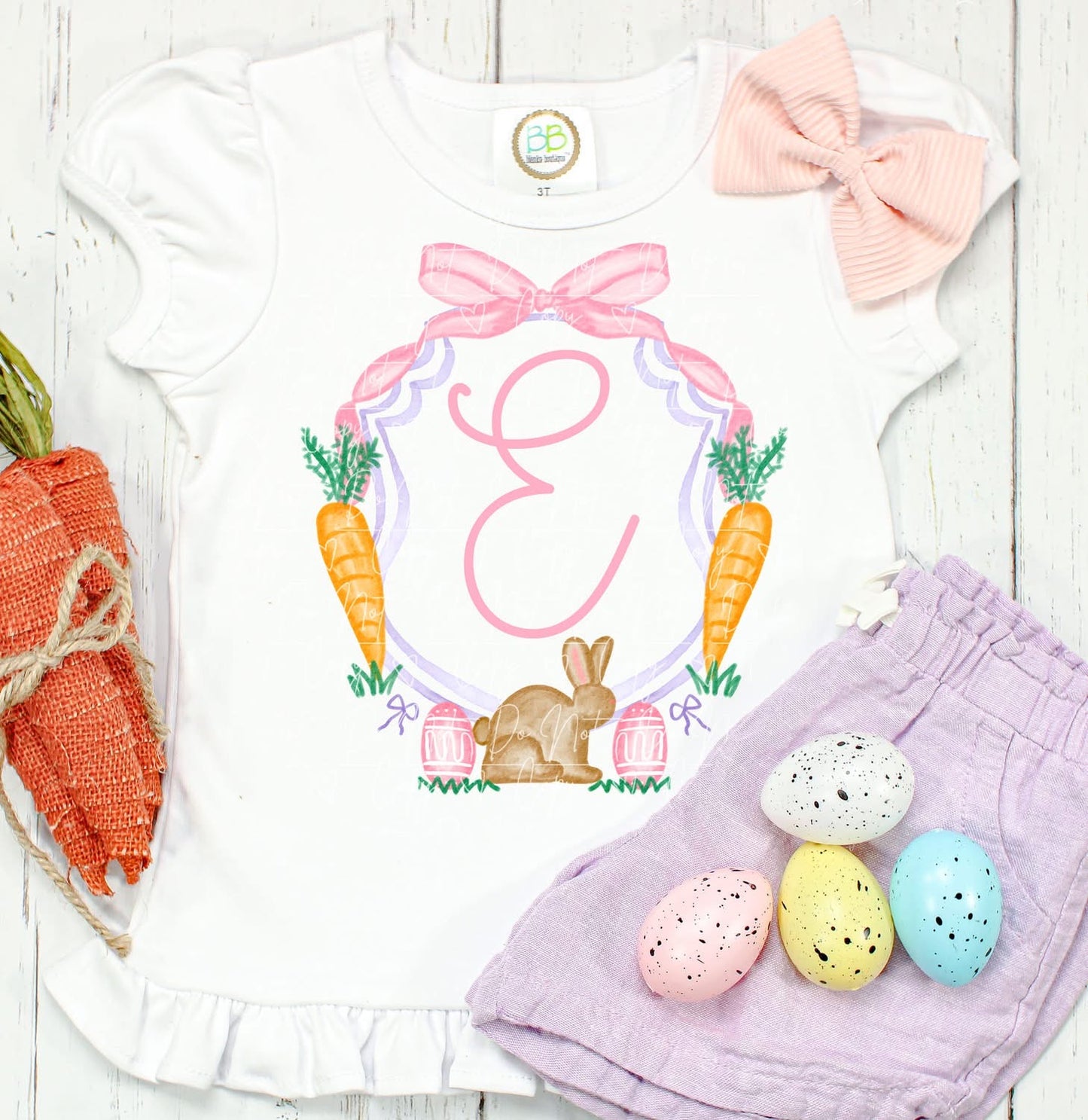 Custom Letter Girl Easter Youth