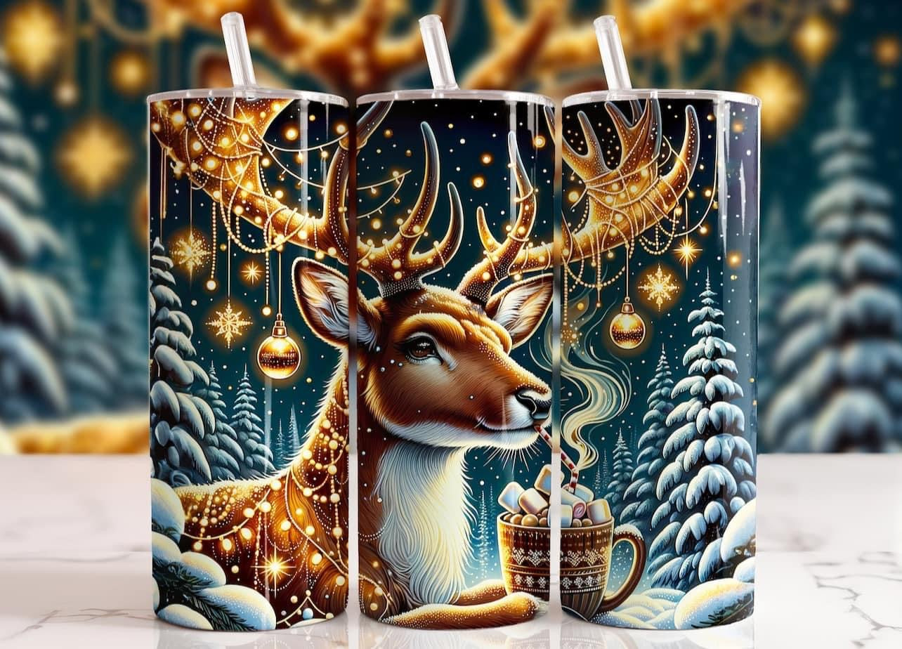 Christmas Deer Tumbler