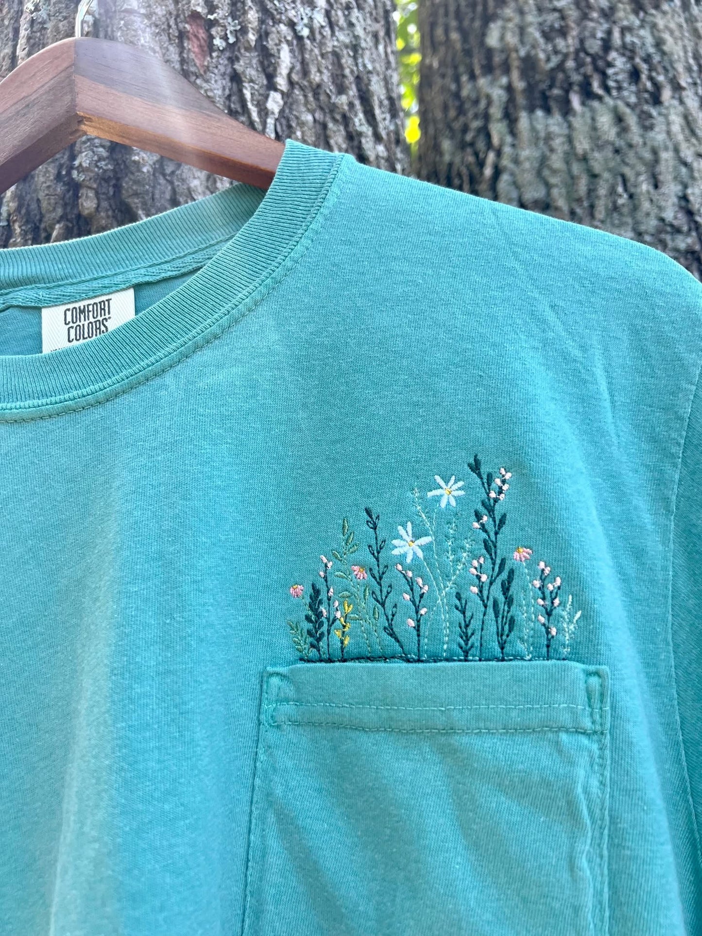 Floral Pocket Embroidery