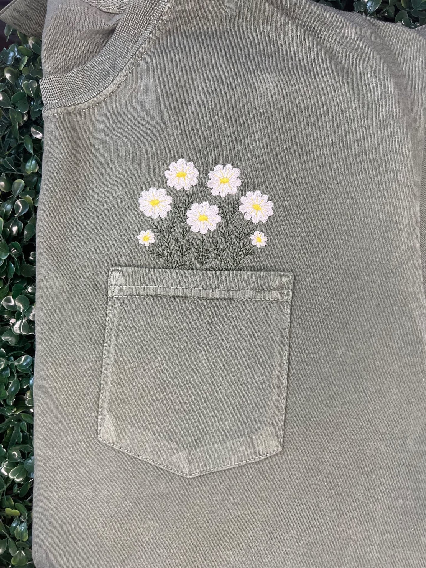 Floral Pocket Embroidery