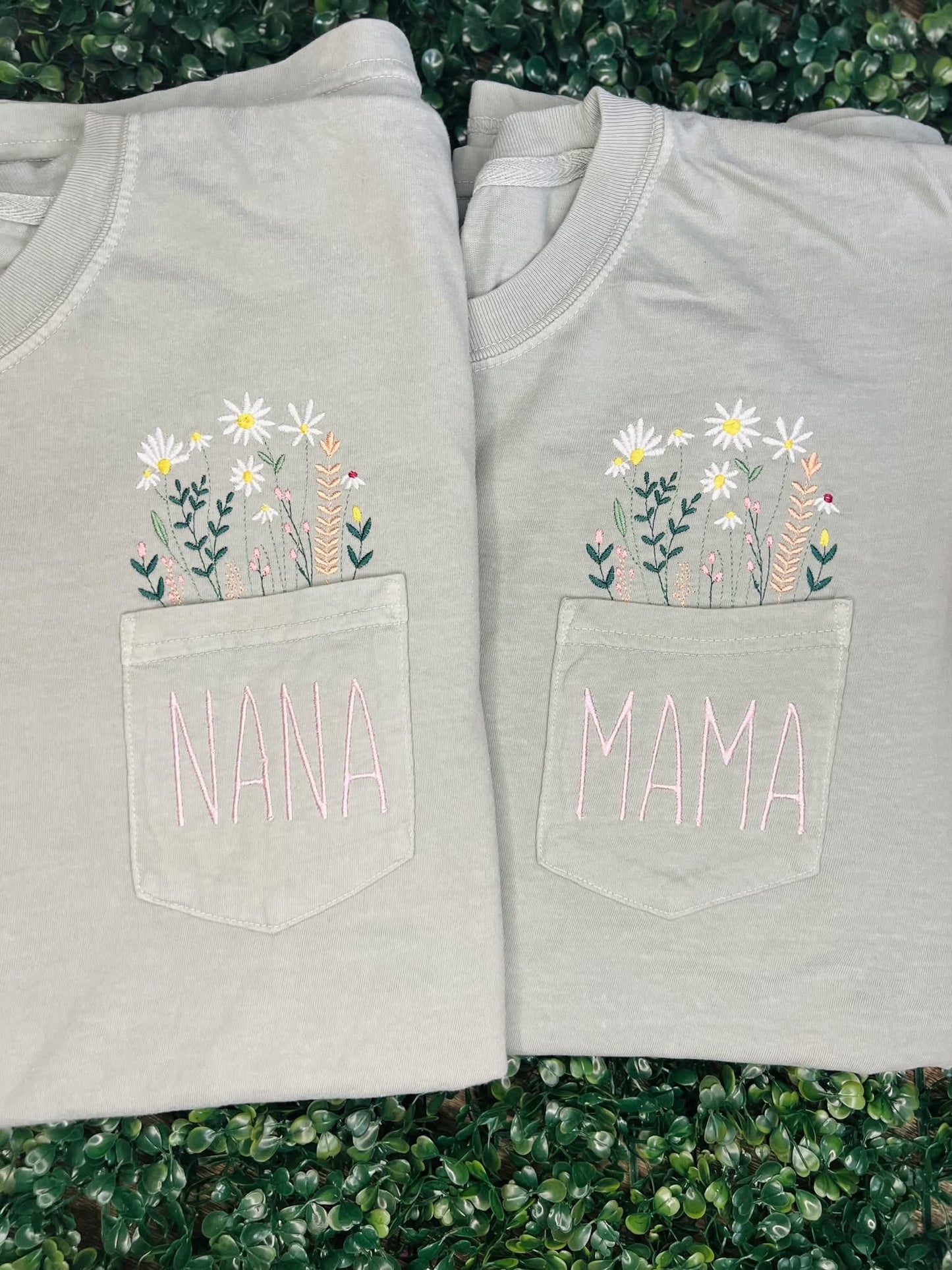 Floral Pocket Embroidery