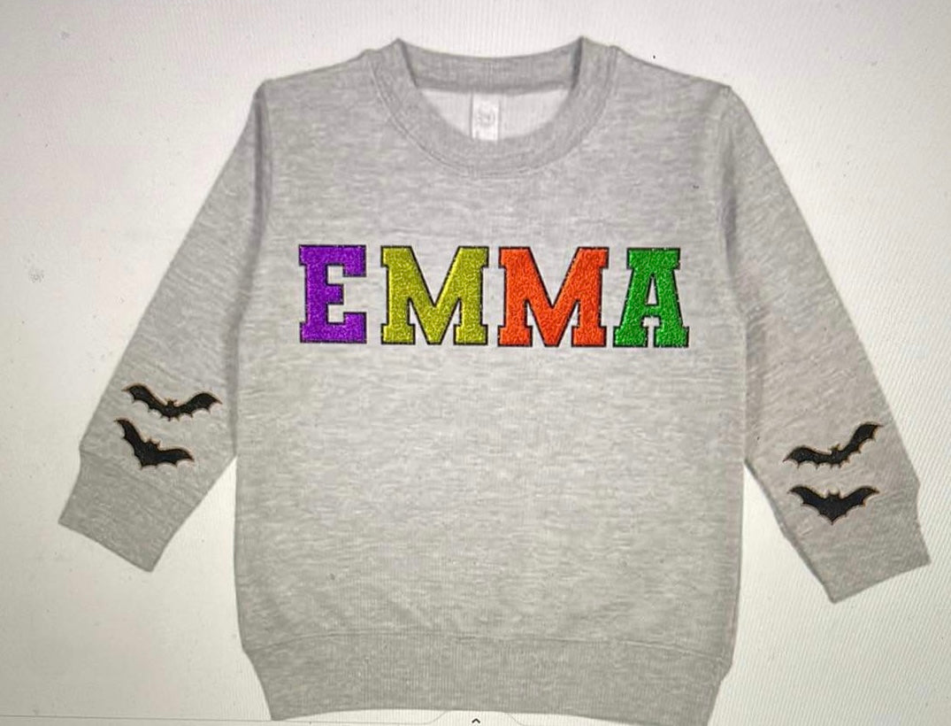 Kids Halloween Mix Name W/Bat Sleeves