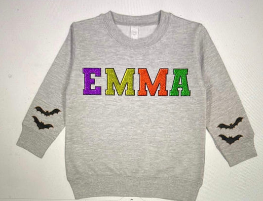 Kids Halloween Mix Name W/Bat Sleeves