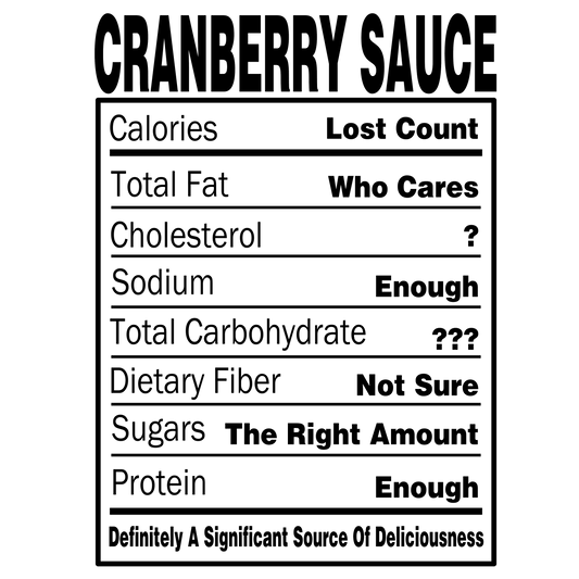 Cranberry Sauce Nutritional Facts