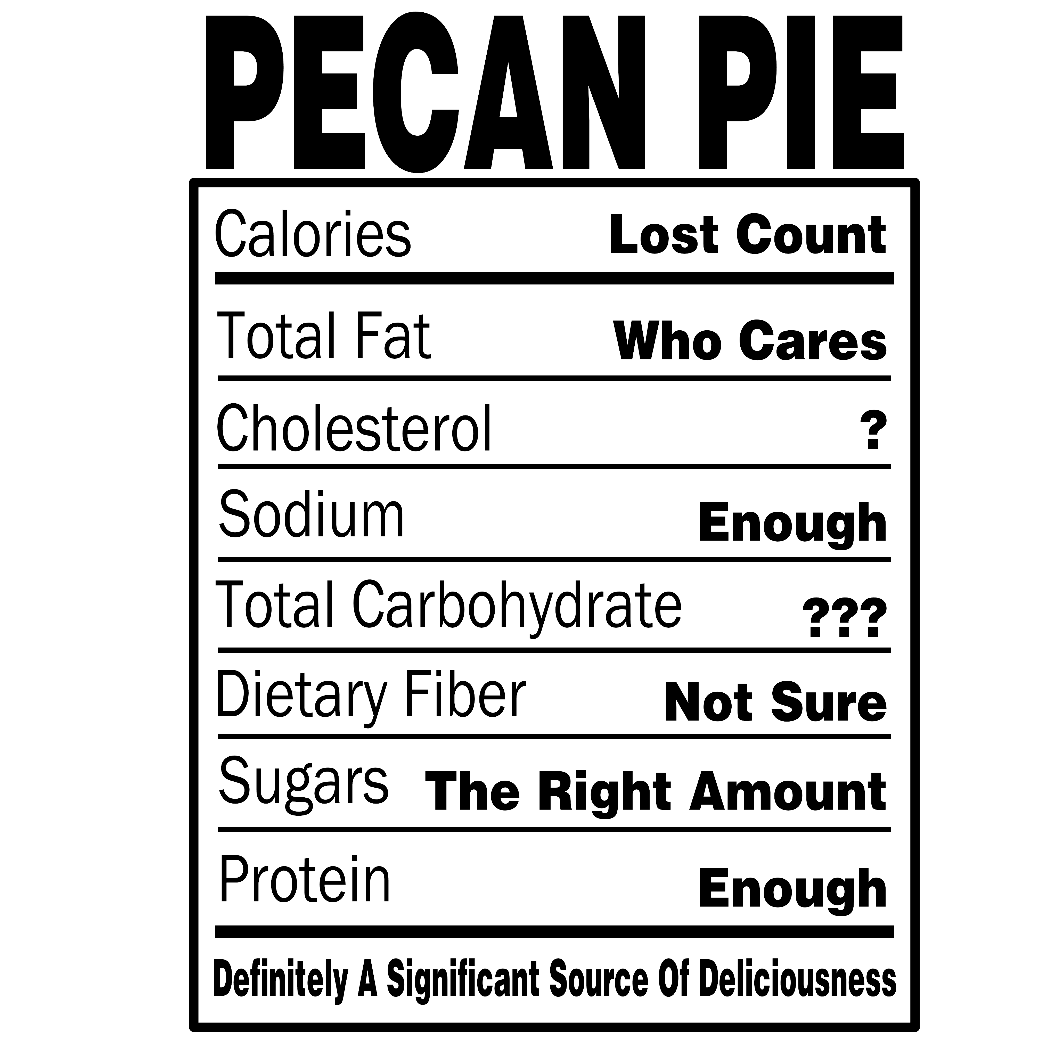 Pecan Pie Nutritional Facts Carlee's Customs