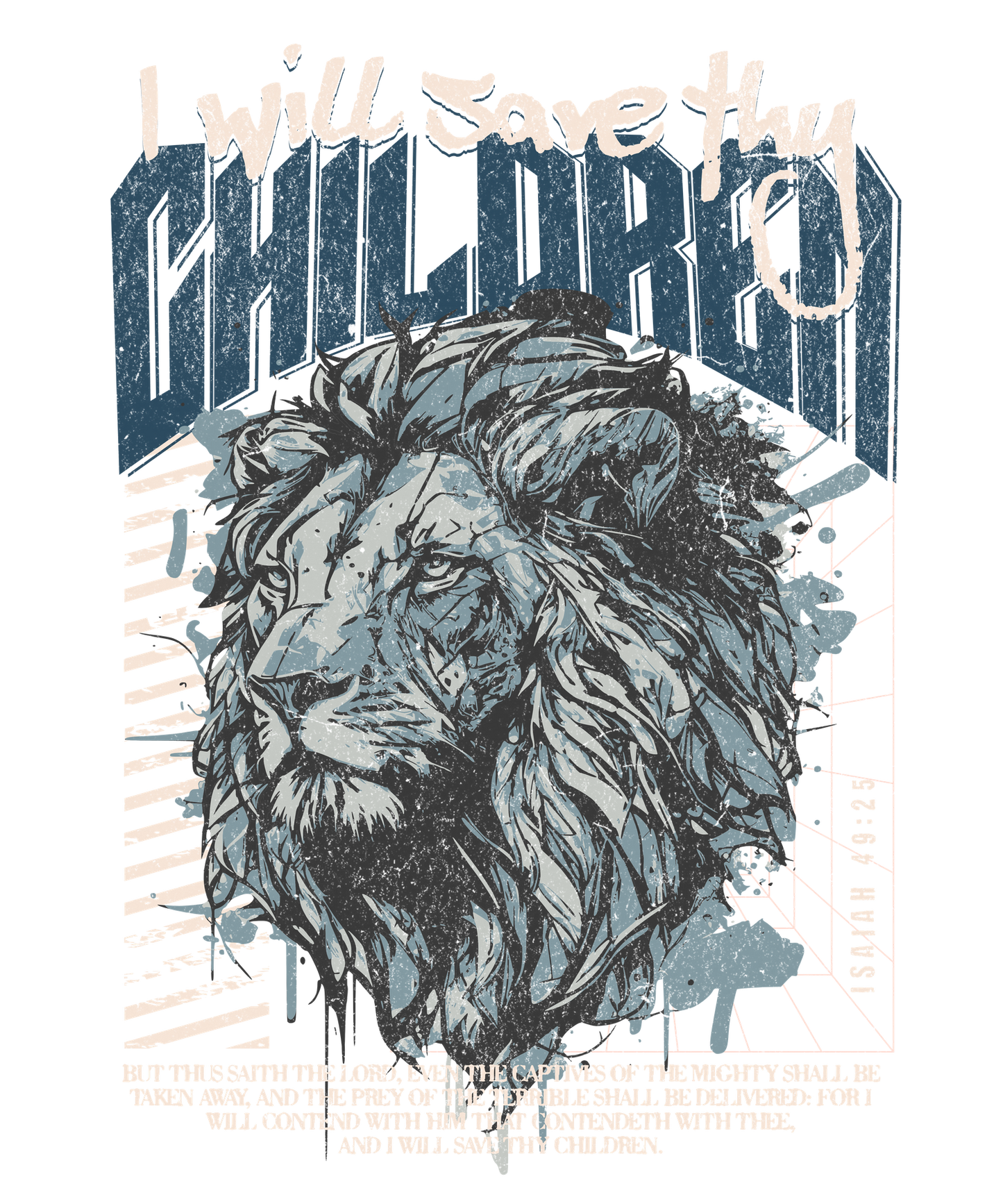 Save thy children Blue & Tan
