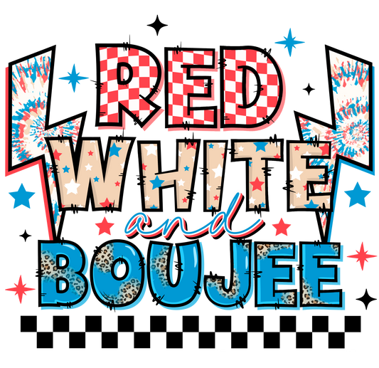 Red White Boujee- Front & Back