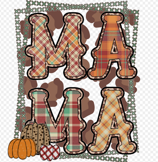 Mama Fall Flannel Stitches
