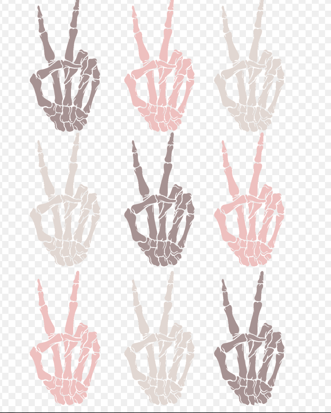 Skeleton Peace Hands