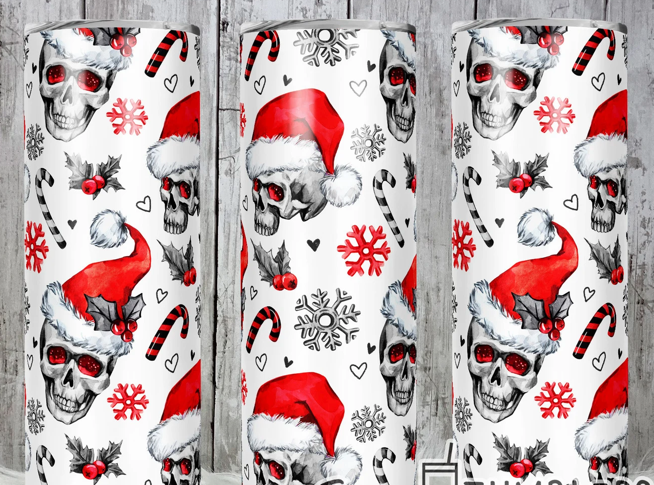 Christmas Skull Tumbler