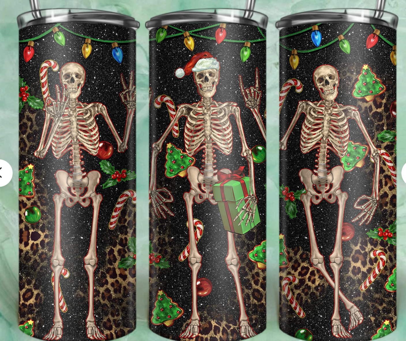 Christmas Skeleton Tumbler