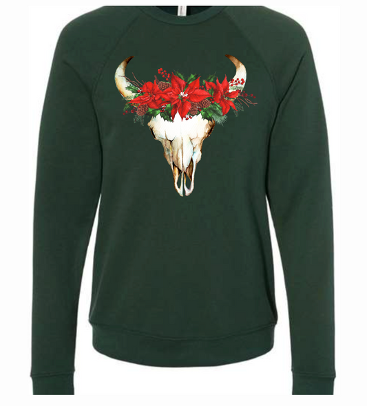 Christmas Bull Skull