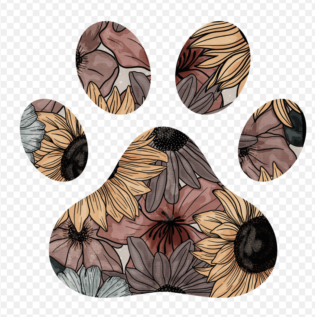 Flower Paw Print