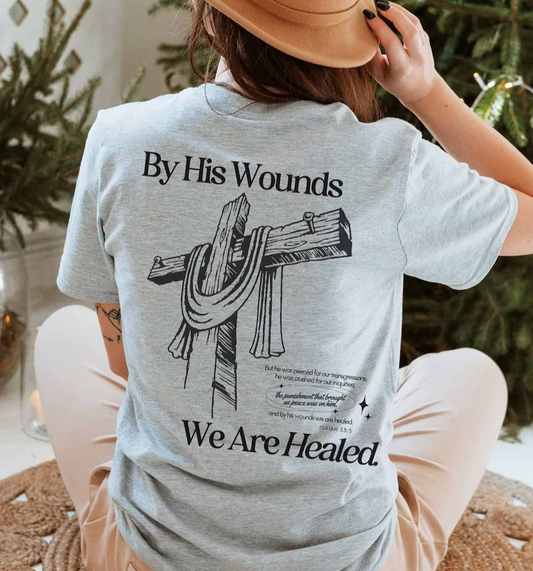 By His Wounds Print on Front