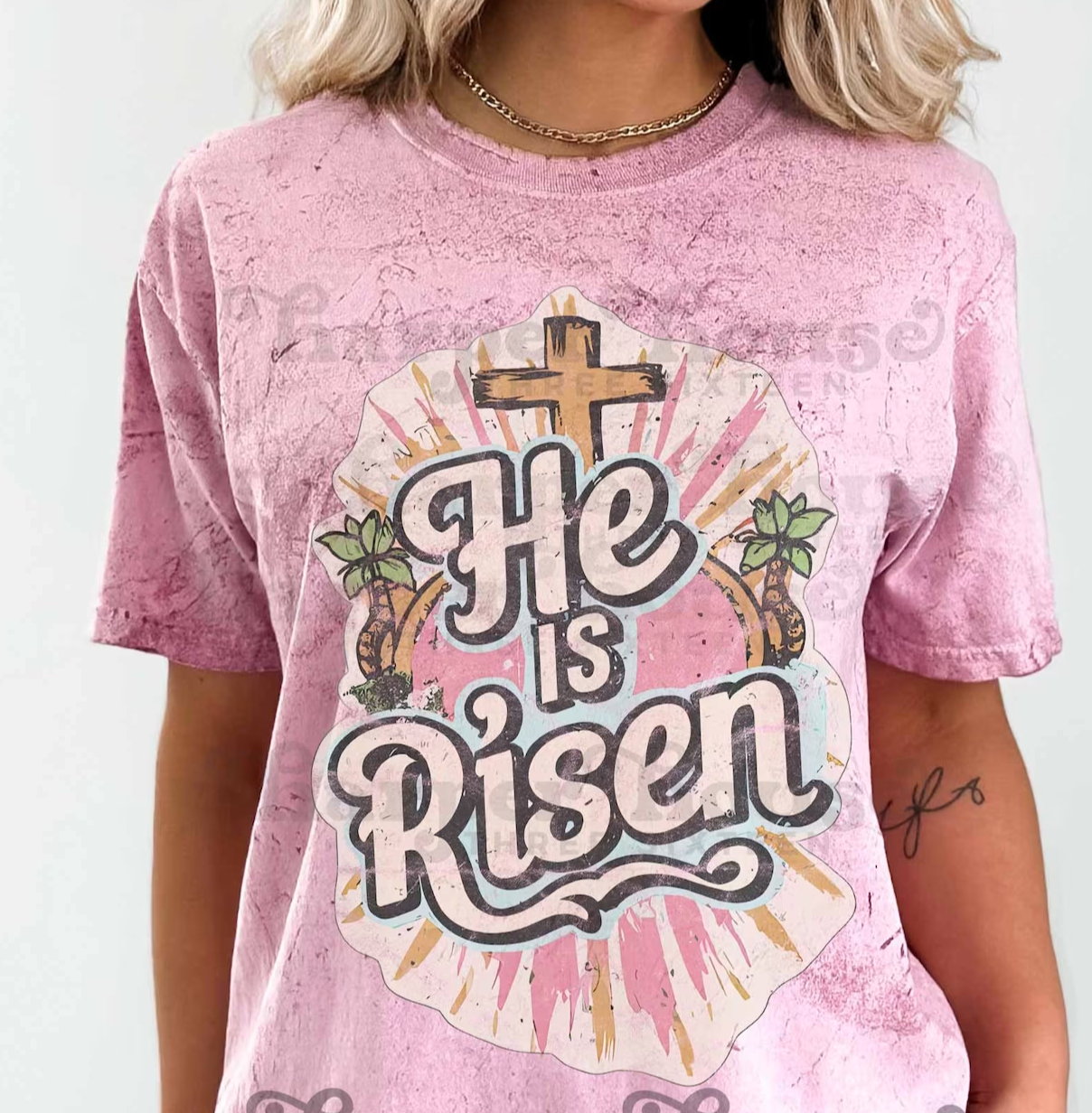 He is risen - typography