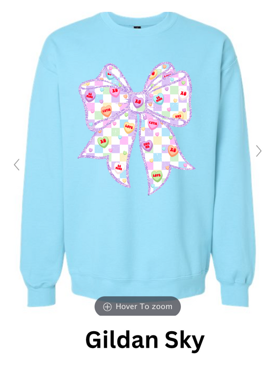 Candy Heart Bow Pastel