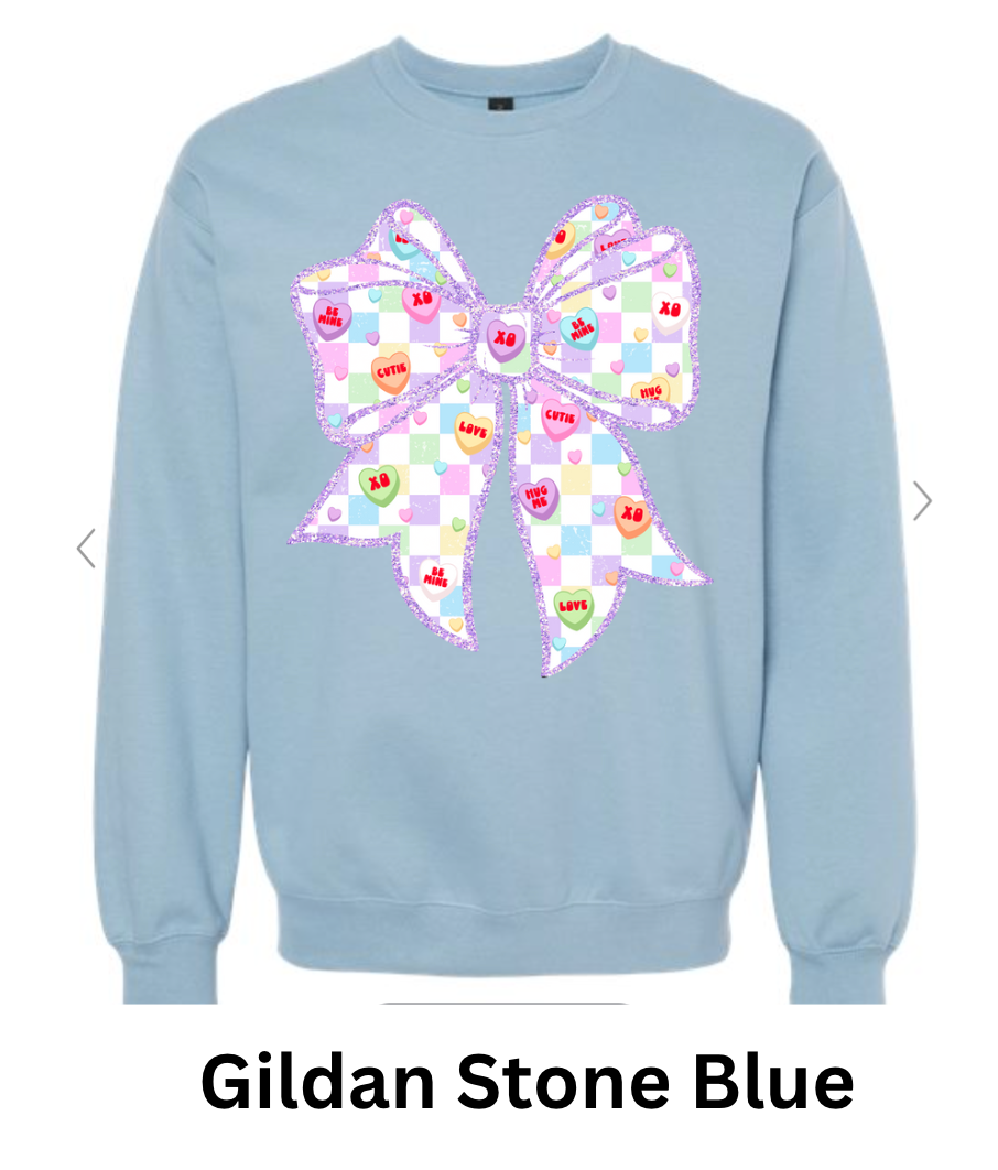 Candy Heart Bow Pastel