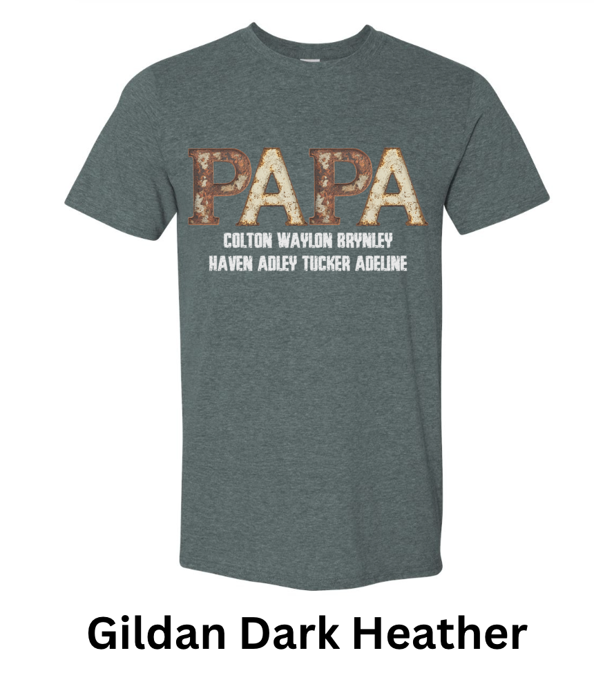 Custom Dad/Grandfather Rustic Letters