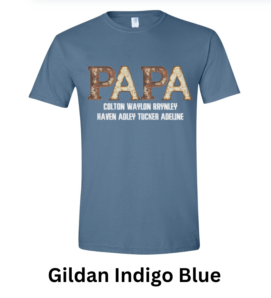 Custom Dad/Grandfather Rustic Letters